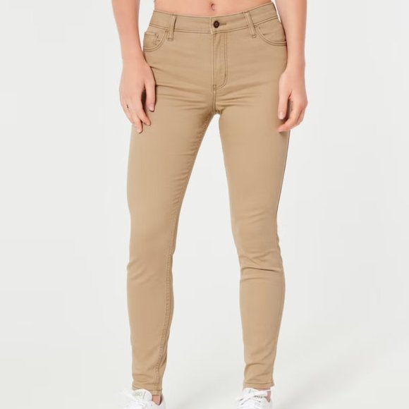 Hollister high-rise super skinny Jeans - Khaki - Picture 1 of 5